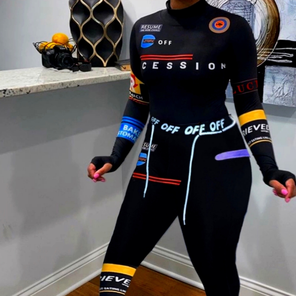 Letter Print 2 pieces outfit